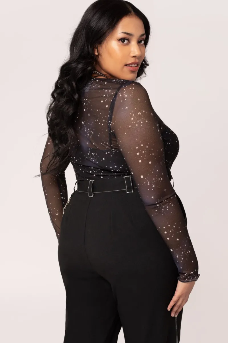 Hell Bunny Zodiac Mesh Top Black Online