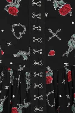 Hell Bunny Zoey Knee Dress Black Discount