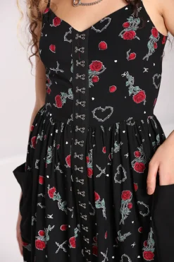 Hell Bunny Zoey Knee Dress Black Discount