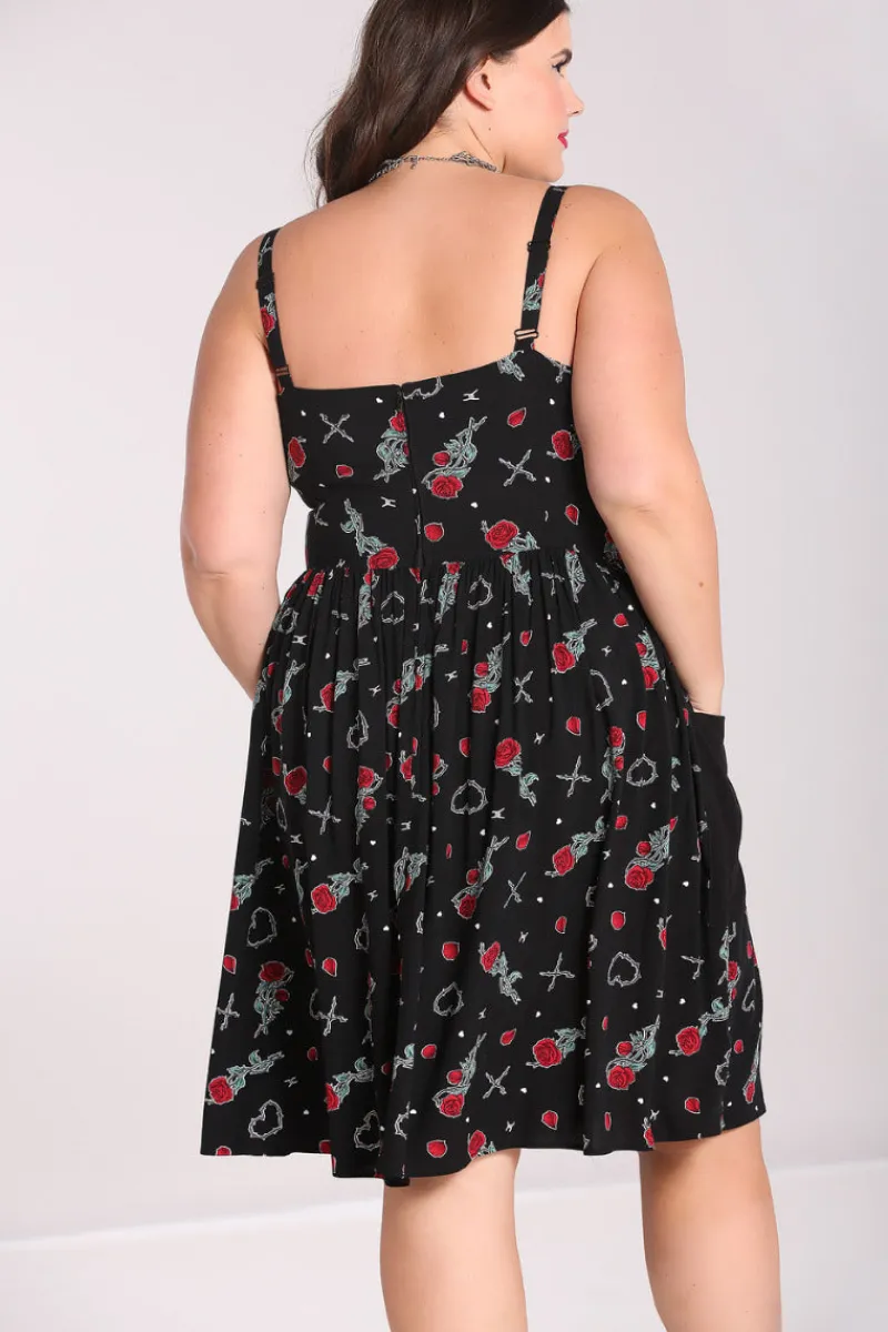 Hell Bunny Zoey Knee Dress Black Discount