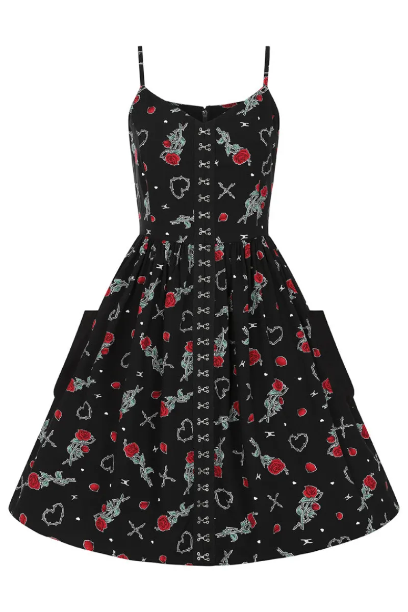 Hell Bunny Zoey Knee Dress Black Discount