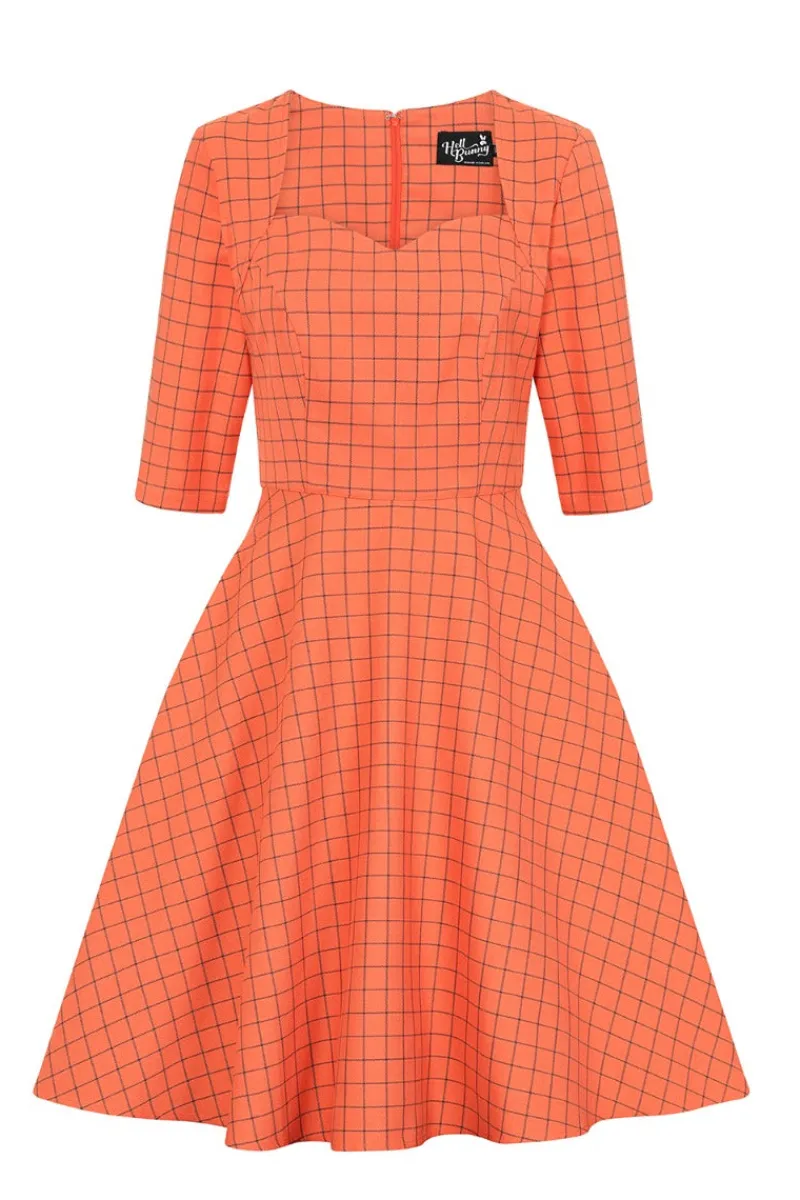 Hell Bunny Zora Mid Dress Orange Best