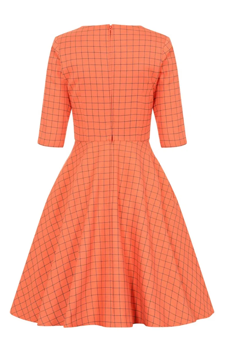 Hell Bunny Zora Mid Dress Orange Best