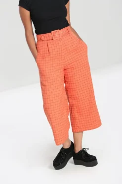 Hell Bunny Zora Trousers Orange Discount