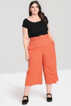 Hell Bunny Zora Trousers Orange Discount